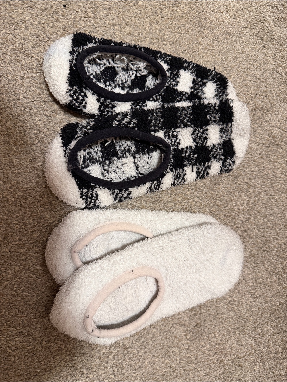 Cozy Womens No-Show Fuzzy Slippers - 2 sets!